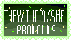 They / them / she pronouns They / them / she pronouns
